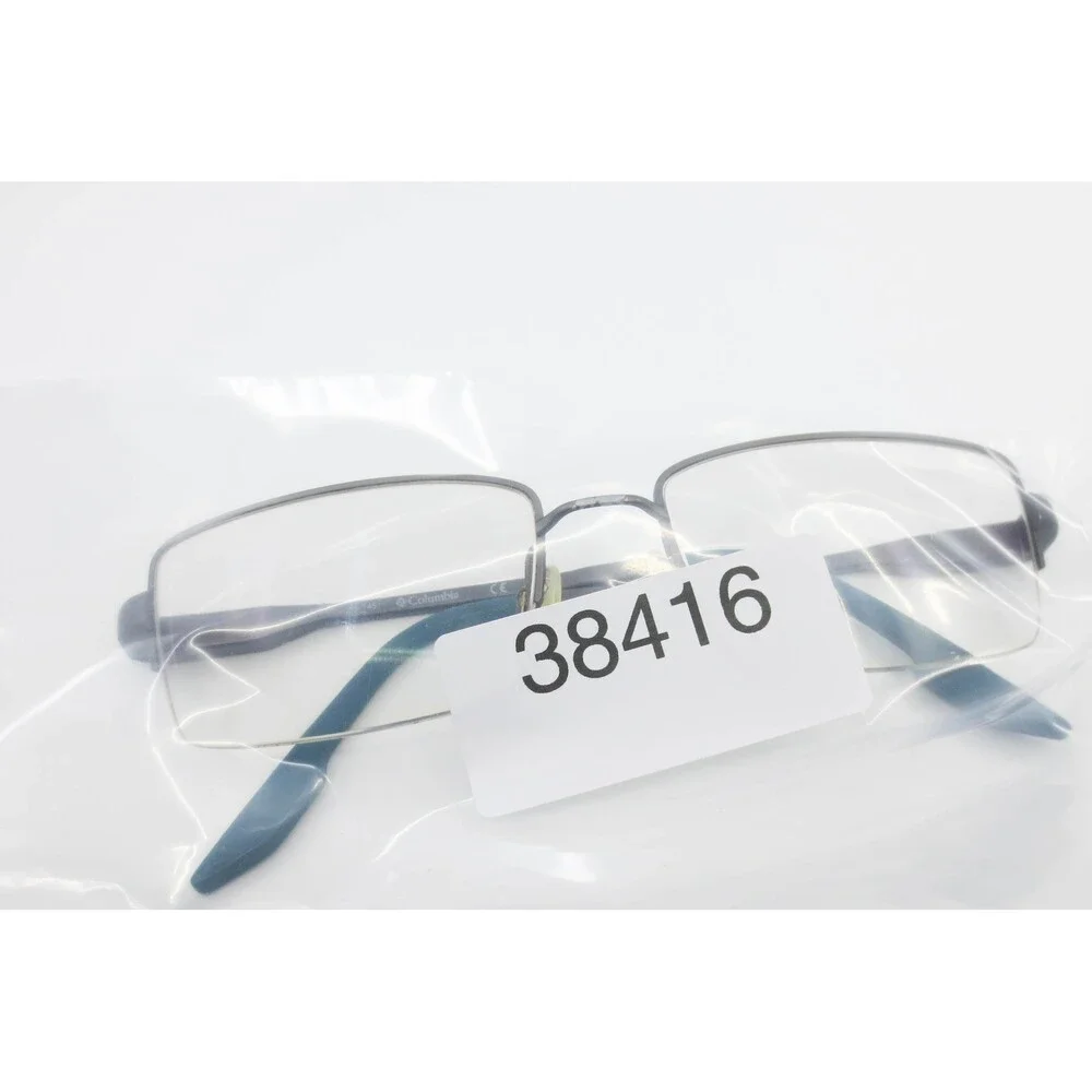 Columbia Flexon C5007 072 Gunmetal Blue Semi Rimless Eyeglasses Frames 56-18-145
